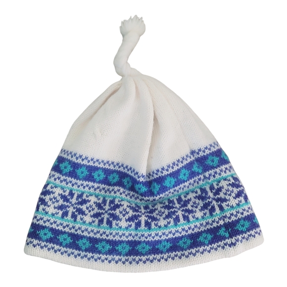 Vintage Top Notch Knits Wool Snowflake Ski Hat - Picture 1 of 9